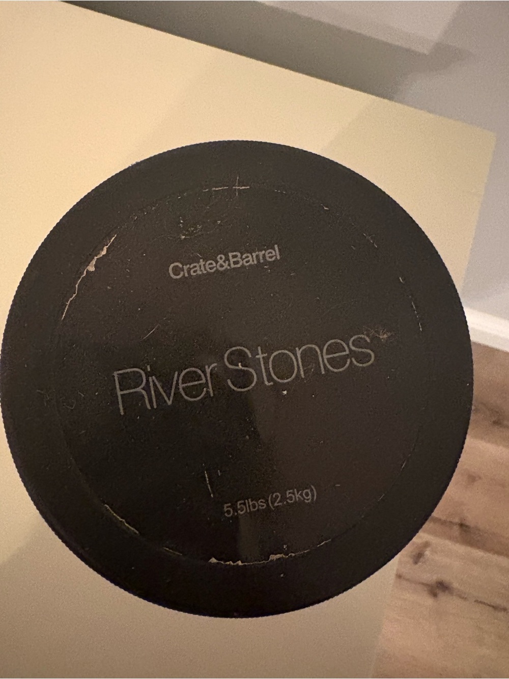 Crate&Barrel RiverStones Decorative Weight - Black